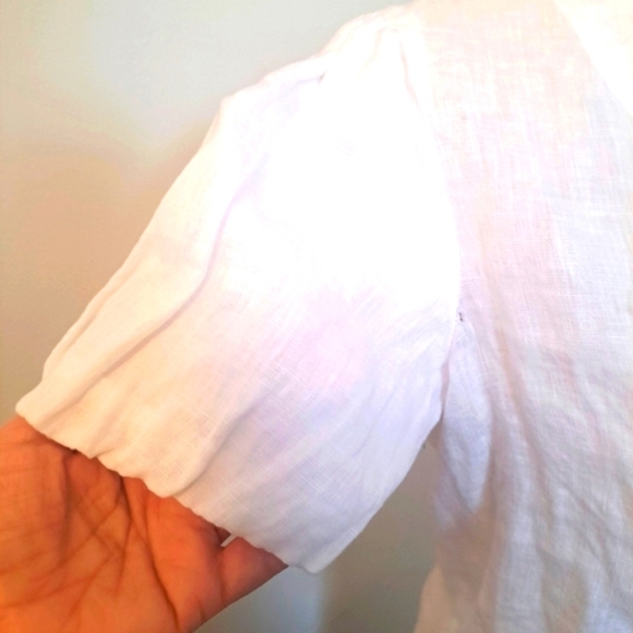 White linen S zara blouse - Picture 3 of 7